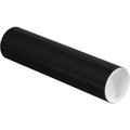 The Packaging Wholesalers Colored Mailing Tubes With Caps, 3" Dia. x 12"L, 0.07" Thick, Black, 24/Pack P3012BL